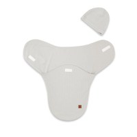 Sistem de infasare si caciulita MimiNu din bumbac Soft Gray - 2