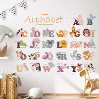 Sticker decorativ pentru copii autoadeziv Alfabetul Animalelor 65 x 100 cm - 1