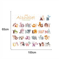 Sticker decorativ pentru copii autoadeziv Alfabetul Animalelor 65 x 100 cm - 6