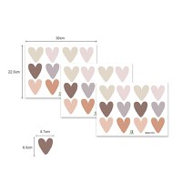 Sticker decorativ pentru copii autoadeziv Inimioare Boho 30x22,5 cm - 4