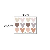 Sticker decorativ pentru copii autoadeziv Inimioare Boho 30x22,5 cm - 5