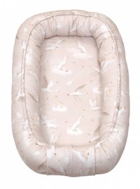 Suport de dormit Babynest reversibil 70x45 cm bumbac gasca bej - 1