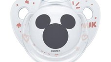 Suzeta Nuk Disney Mickey silicon 6-18 luni M2 transparentroz