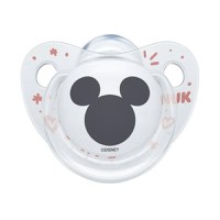 Suzeta Nuk Disney Mickey silicon 6-18 luni M2 transparentroz - 1