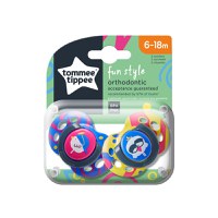 Suzete ortodontice de zi Tommee Tippee Fun 6-18 luni Pasare - 1