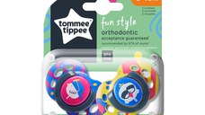 Suzete ortodontice de zi Tommee Tippee Fun 6-18 luni Pasare