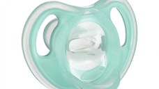 Suzete ortodontice Usoara Tommee Tippee 2 buc 0-6 luni transparent turquoise