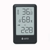 Termometru si higrometru digital AirBi Frame de camera ceas cu alarma si suport expandabil negru BI1050 - 5