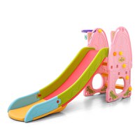 Tobogan Nichiduta Pink Play and Slide 2in1 cu cos de baschet - 1