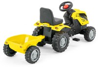 Tractor cu pedale si remorca Micromax MMX galben - 3