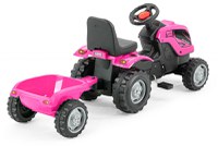 Tractor cu pedale si remorca Micromax MMX Pink - 4