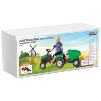 Tractor cu pedale si remorca Pilsan Active with Trailer 07-316 green - 3