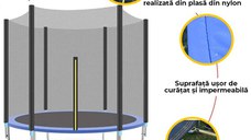 Trambulina Nichiduta 366 cm cu scara si plasa de protectie