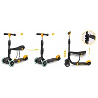 Trotineta 3 in 1 Ricokids cu roti cu LED Cubi 765500 negru - portocaliu - 1