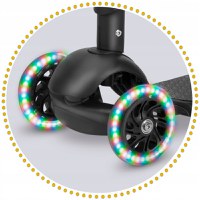 Trotineta 3 in 1 Ricokids cu roti cu LED Cubi 765500 negru - portocaliu - 5