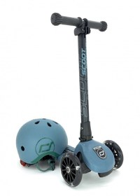 Trotineta copii pliabila cu roti luminoase Scoot Ride HighwayKick 3 Steel Bleu - 8