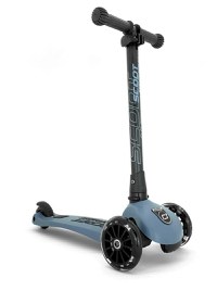 Trotineta copii pliabila cu roti luminoase Scoot Ride HighwayKick 3 Steel Bleu - 2