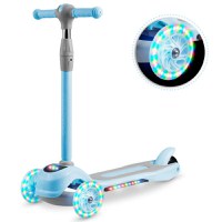 Trotineta cu inaltime reglabila si roti cu lumini LED Ricokids Piko Albastru - 9