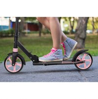 Trotineta pliabila cu amortizor City Scooter negru si roz - 3