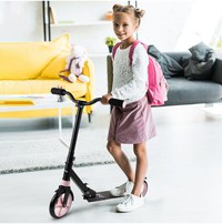 Trotineta pliabila cu amortizor City Scooter negru si roz - 8