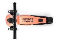 Trotineta pliabila pentru copii si adulti cu roti luminoase Scoot Ride Highwaykick 5 Peach - 1