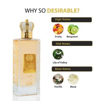 Parfum Ana Al Awwal Women, Nusuk, apa de parfum 100 ml, femei - inspirat din Xerjoff Erba Pura Al Haramain Amber Oud Gold Edition - 1