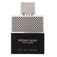 Parfum Intense Silver Pour Homme, Fragrance World, apa de parfum 100 ml, barbati - 1