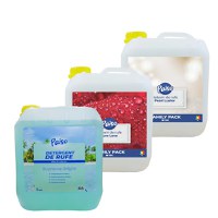 Pachet promo: 1x5L detergent lichid de rufe Paiso: Supreme Bright, 2x5L Balsam de rufe Pearl Luster, Pure Love - 1