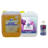 Pachet promo: 1x5L detergent lichid rufe Paiso: Floral Bouquet, 1x5L balsam de rufe Lily & Jasmine, 1x200ml Parfum de rufe - 1