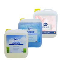 Pachet promo: 2x5L detergent lichid de rufe Paiso: Ocean, Pure Clean, 1x5L Balsam de rufe Delicate Flowers - 1