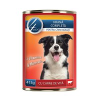 4Dog Conserva cu Carne de Vita, 415 g - 1