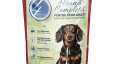 4DOG, XS-XL, Vită, plic hrană umedă câini, (în sos), 100g