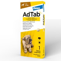 ADTAB, deparazitare externă câini, comprimate masticabile ADTAB, deparazitare externă câini, XS(1.2 - 2.5kg), comprimate masticabile, 56.25mg x 1buc - 1