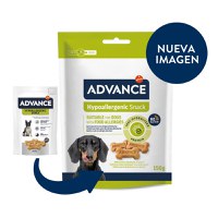 ADVANCE Hypoallergenic Snack, XS-XL, punguță recompense câini, alergii, 150g - 3