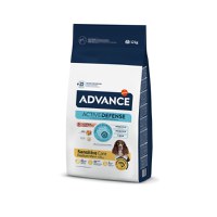 ADVANCE Sensitive Care Medium & Maxi, M-XL, Somon și Orez, hrană uscată câini, sistem digestiv, 12kg - 1