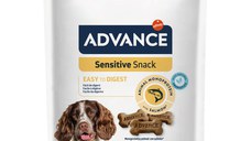 ADVANCE Sensitive Snack, XS-XL, Somon, hrană uscată câini, sistem digestiv, 150g