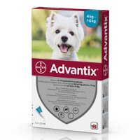 ADVANTIX, deparazitare externă câini, pipetă repelentă ADVANTIX 100, deparazitare externă câini, pipetă repelentă, S(4 - 10kg), 1buc - 1