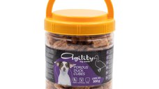 AGILITY Cubulețe Afumate, XS-XL, Rață, găletușa recompense câini, 500g