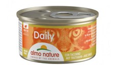 ALMO NATURE Daily Cat, Curcan, conservă hrană umedă fără cereale pisici, (pate), 85g