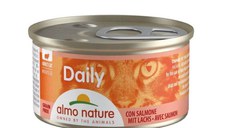 ALMO NATURE Daily Cat, Somon, conservă hrană umedă fără cereale pisici, (pate), 85g