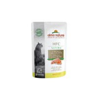 ALMO NATURE HFC, Pui și Somon, plic hrană umedă pisici, (în supă), 55g - 1