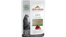 ALMO NATURE HFC, Ton și Hamsii, plic hrană umedă pisici, (în supă), 55g