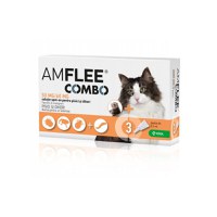 AMFLEE Combo Cat, spot-on, soluție antiparazitară, pisici si dihori, 3 pipete - 1