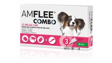 AMFLEE Combo Dog, spot-on, soluție antiparazitară, câini, 3 pipete AMFLEE Combo Dog, spot-on, soluție antiparazitară, câini 2-10 kg, 3 pipete