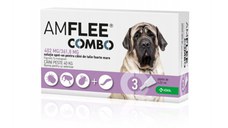 AMFLEE Combo Dog, spot-on, soluție antiparazitară, câini, 3 pipete AMFLEE Combo Dog, spot-on, soluție antiparazitară, câini 40-60 kg, 3 pipete