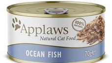 APPLAWS, Pește Oceanic, conservă hrană umedă pisici, (în supă), 156g