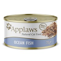 APPLAWS, Pește Oceanic, conservă hrană umedă pisici, (în supă), 156g - 1