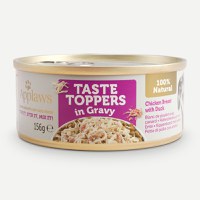 APPLAWS Taste Toppers, XS-XL, Pui și Rață, conservă hrană umedă fără cereale câini, (în sos), 156g - 1