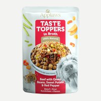 APPLAWS Taste Toppers, XS-XL, Vită și Legume, plic hrană umedă monoproteică fără cereale câini, (în supă), 85g - 1