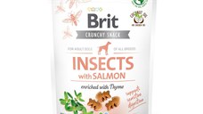 BRIT Care Crunchy Cracker, Insecte și Somon cu Cimbru, recompense fără cereale câini, 200g